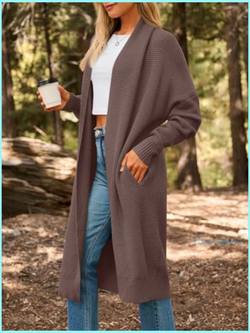 Oversized Long Cardigan Sweater Open Front Winter Coat Fall Fashion - Picture 3 of 7